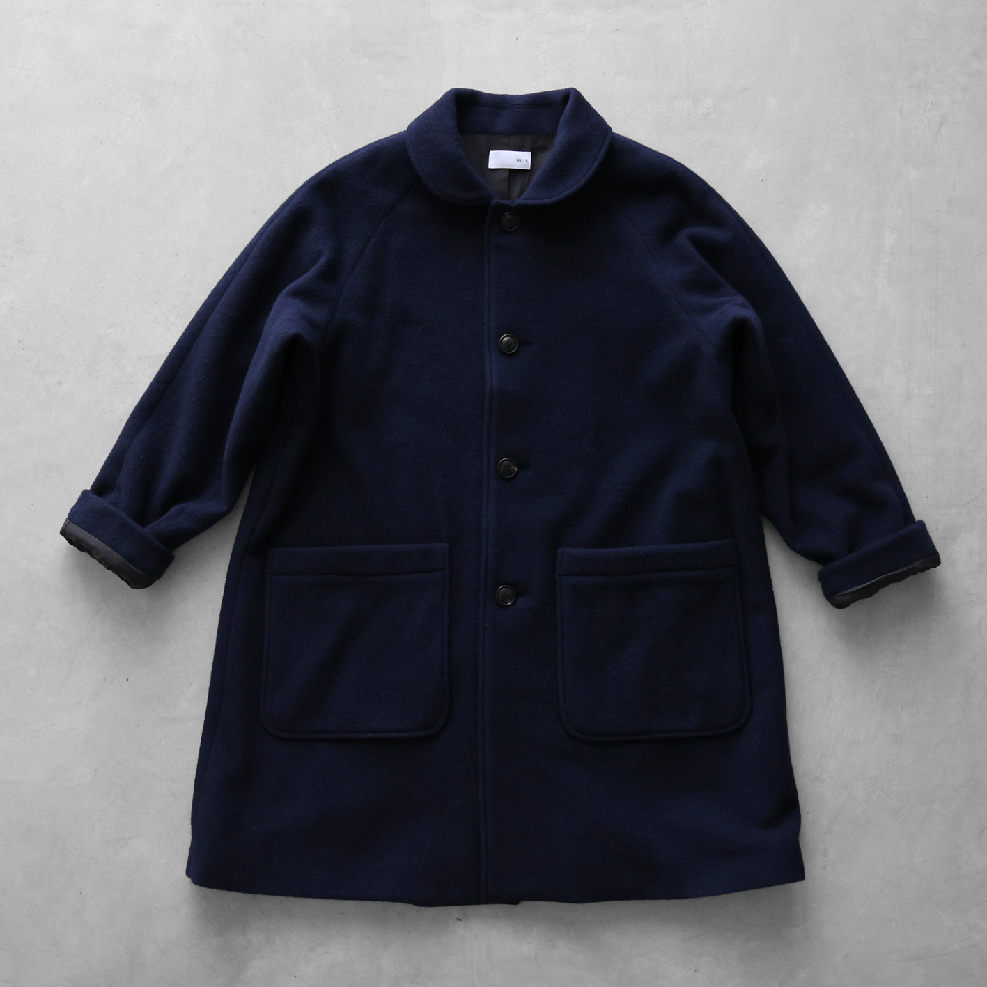 HUIS×尾州”縮絨ウールフランネルミドルコート 316をリリースしました