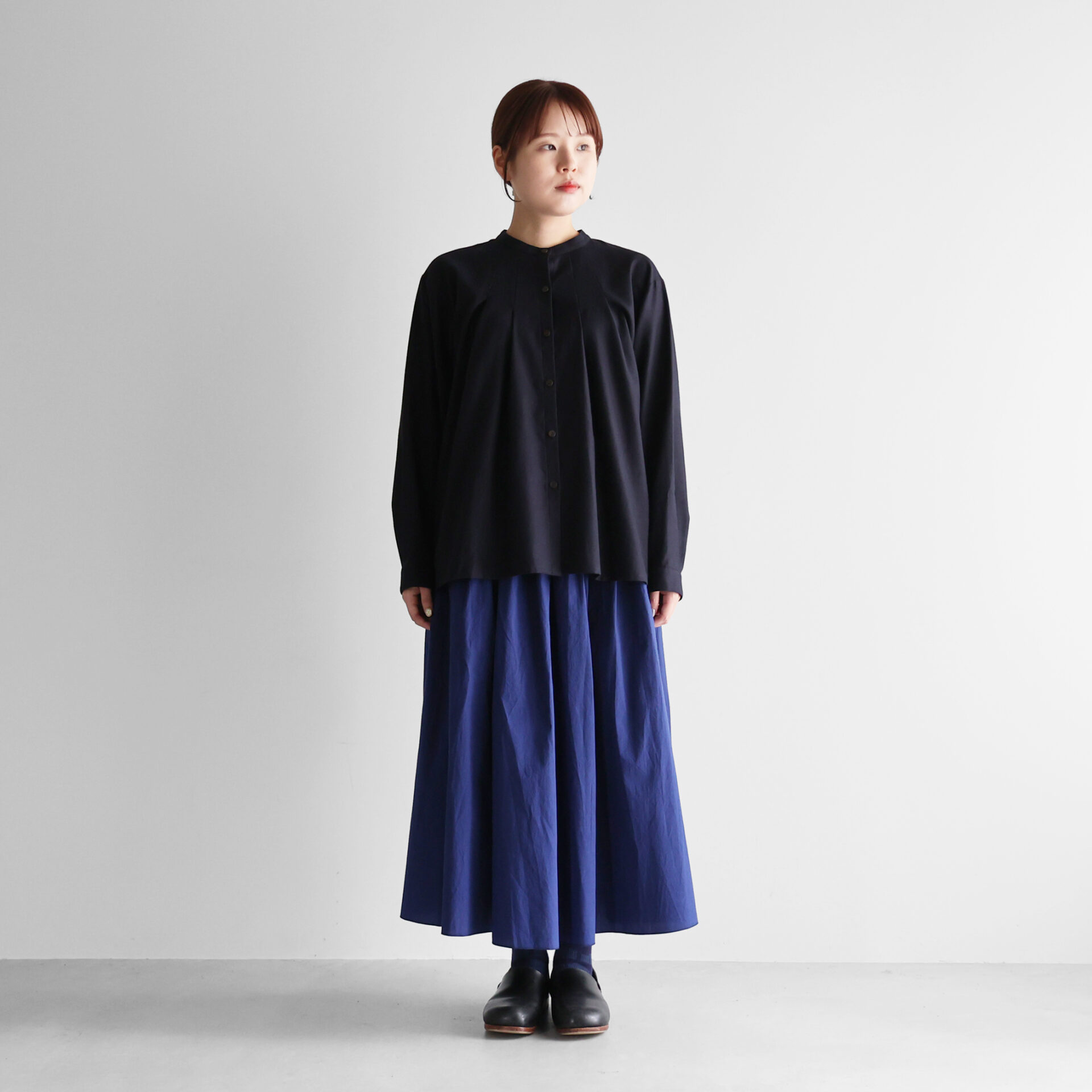 フランス綾タックブラウス U113をリリースしました／ – HUIS | 遠州織物