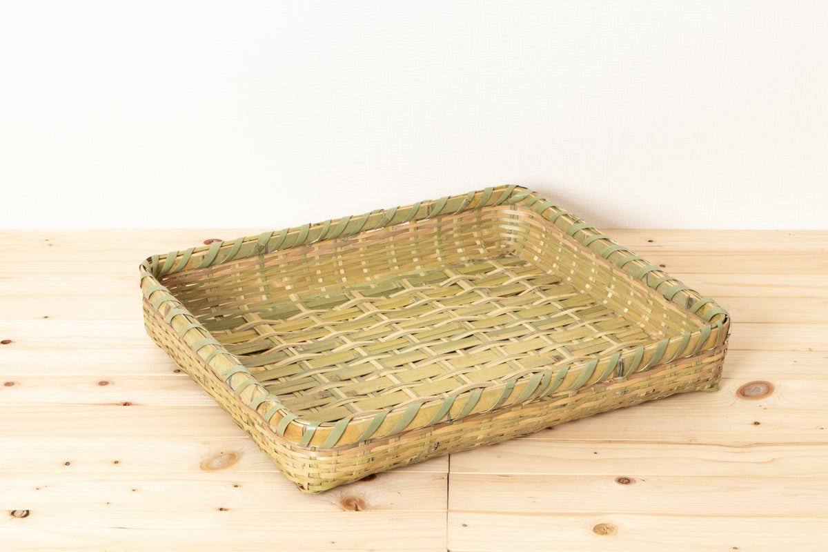 真竹で編まれた大干しかご｜干し野菜や梅仕事に使いやすい浅型ざる