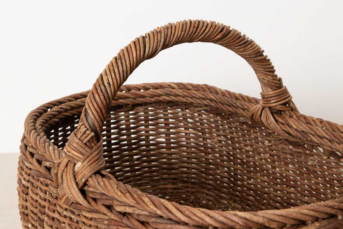 あけび蔓の手編みバスケット パンやお弁当の持ち運びに – 市川籠店