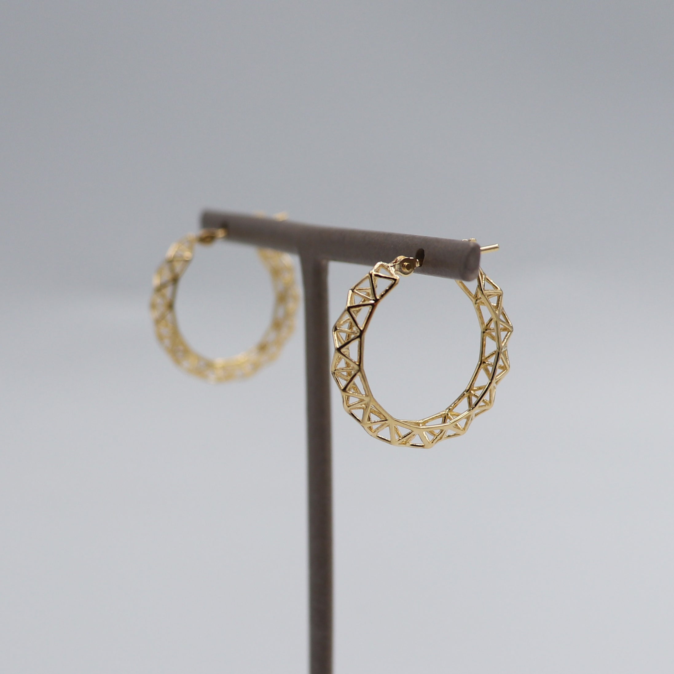 K18 デザインフープ ピアス｜PCR9009