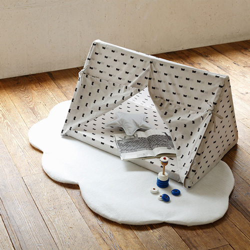 10mois（ディモワ）｜【5way】白い屋根の木製ベビーベッド キャノピー