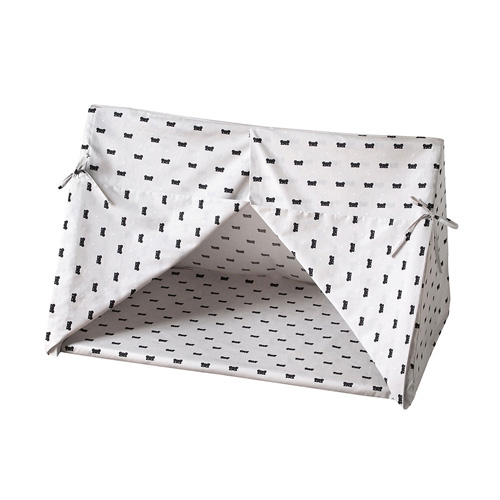 10mois（ディモワ）｜【5way】白い屋根の木製ベビーベッド キャノピー