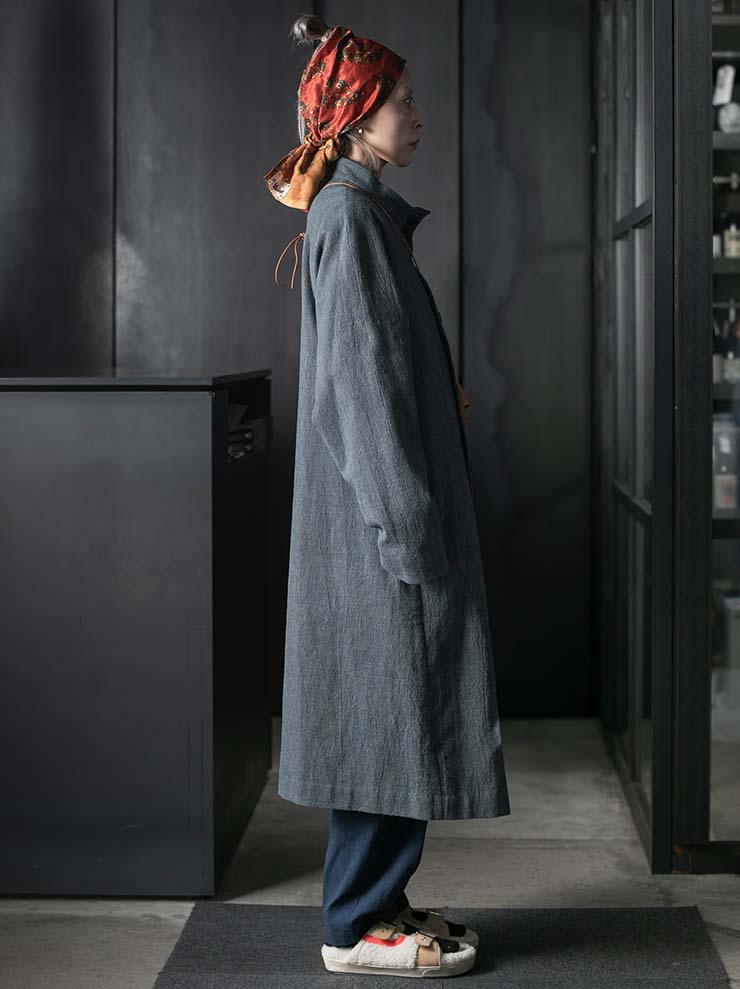 individual sentimentsUNISEX マオカラーラグランダスターコート