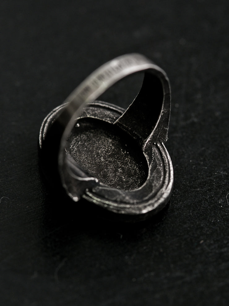 ANN DEMEULEMEESTER Sign oval ring SILVER