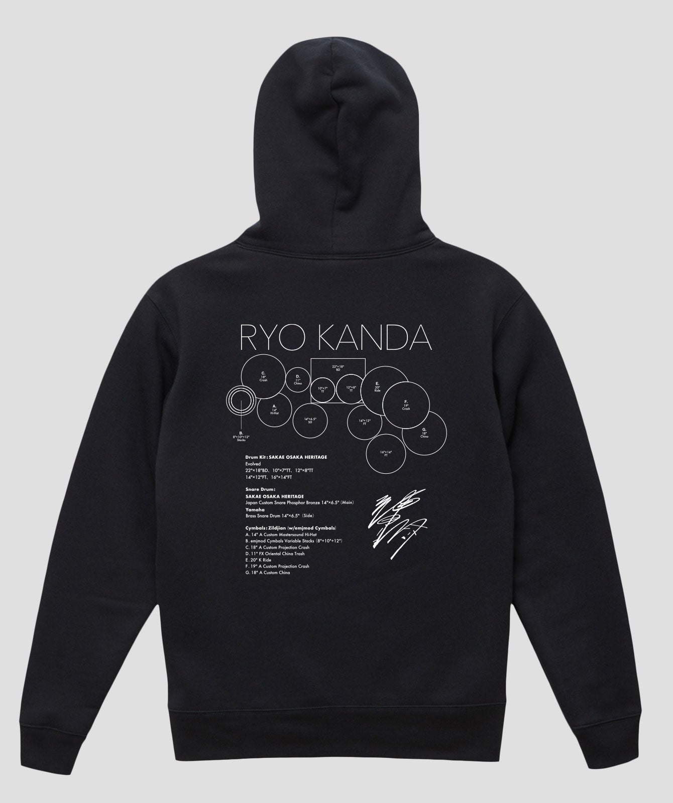 Drummer's Set Up Vol.08 神田 リョウ “Hoodie” – T-OD（株式会社