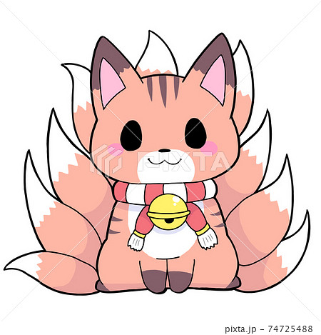 九尾の狐・褐色バージョンのイラスト素材 [74725488] - PIXTA