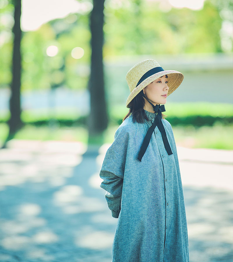 田中帽子店Bianka（ビアンカ）麦わら ロングリボン カサブランカ 婦人