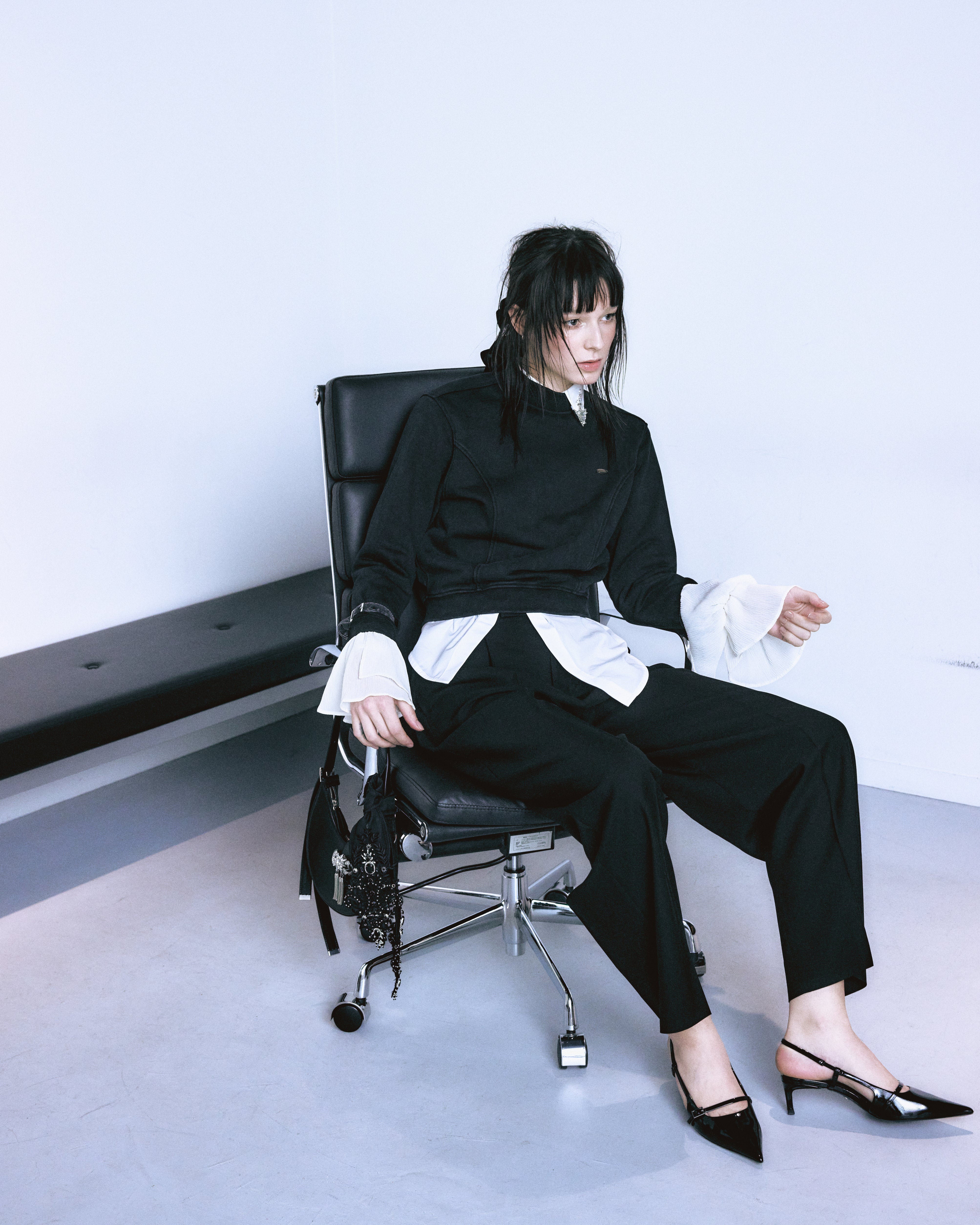 STUDIOUS Special item】cuffs belted pullover Black – tanakadaisuke