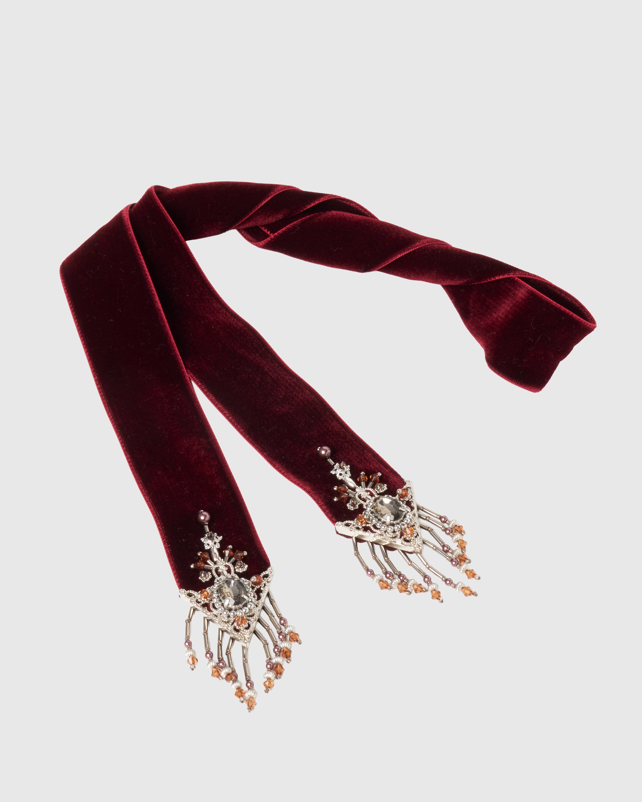 tanakadaisuke(タナカダイスケ)|リボン|crystal silver tip velvet