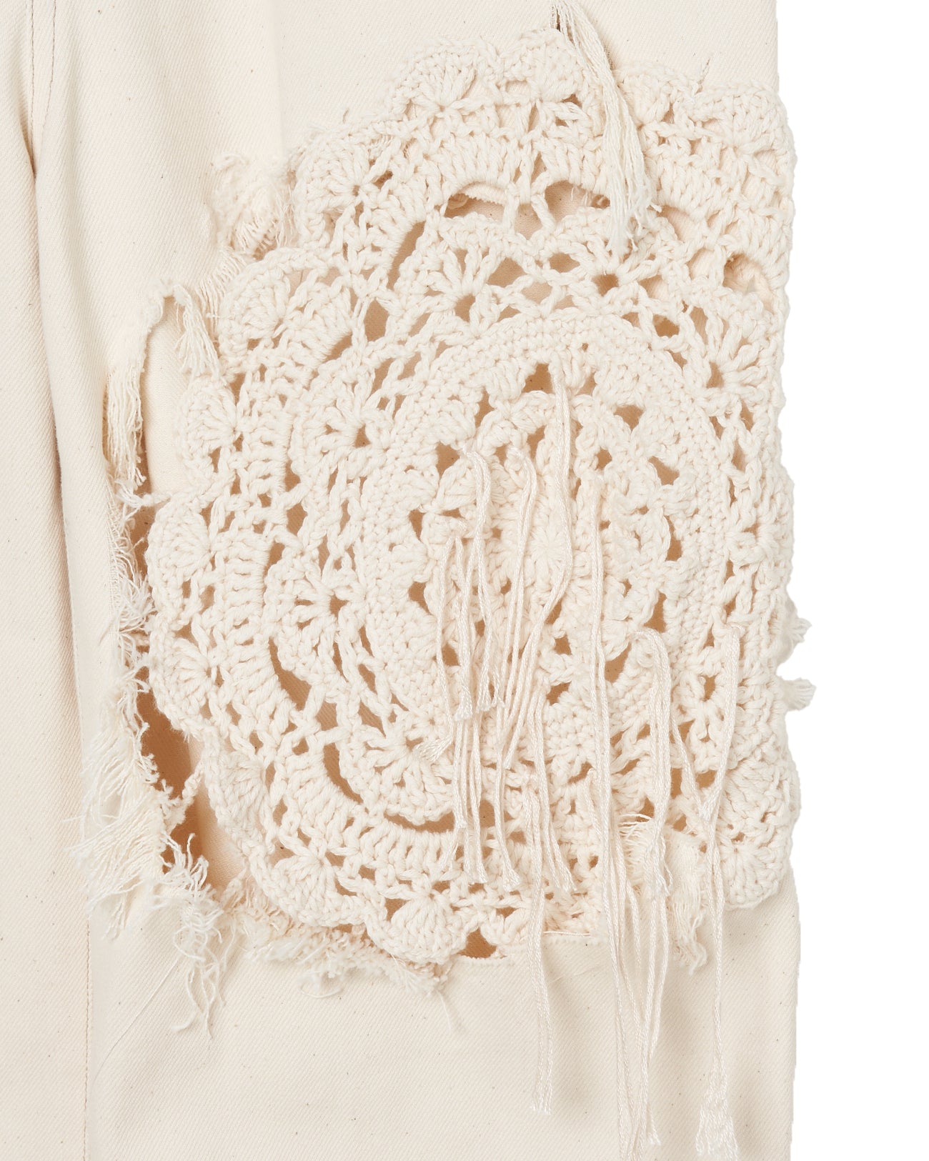 crochet knit motif damage denim – tanakadaisuke