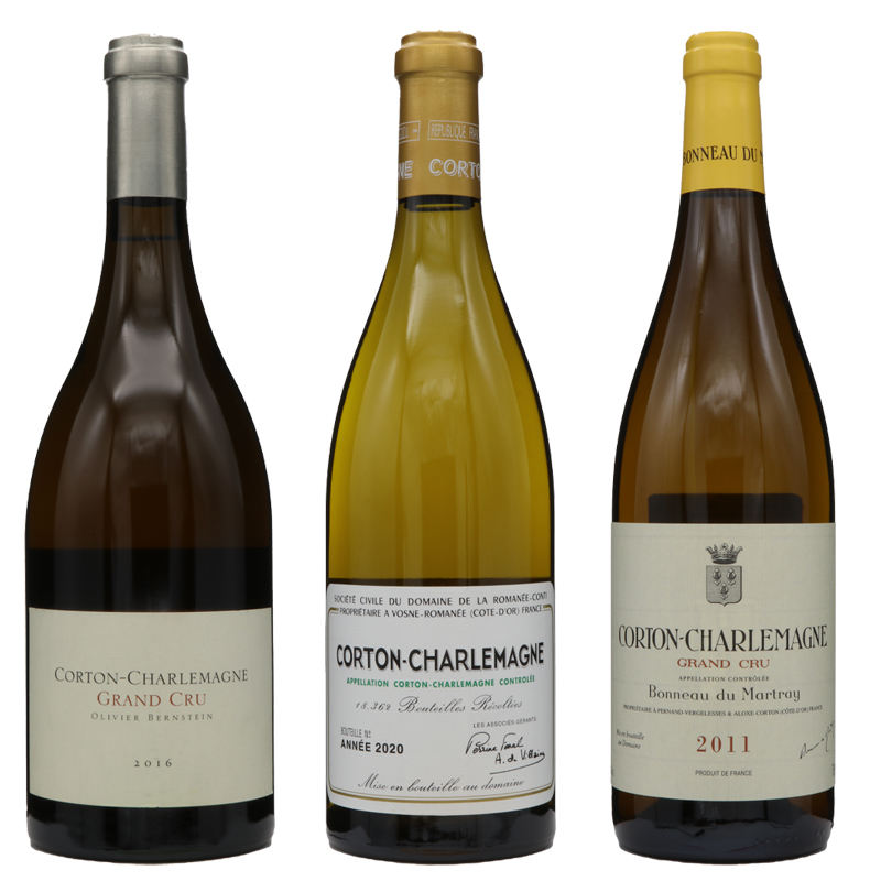 有名生産者コルトンシャルルマーニュ・グランクリュ3本セット | T&C