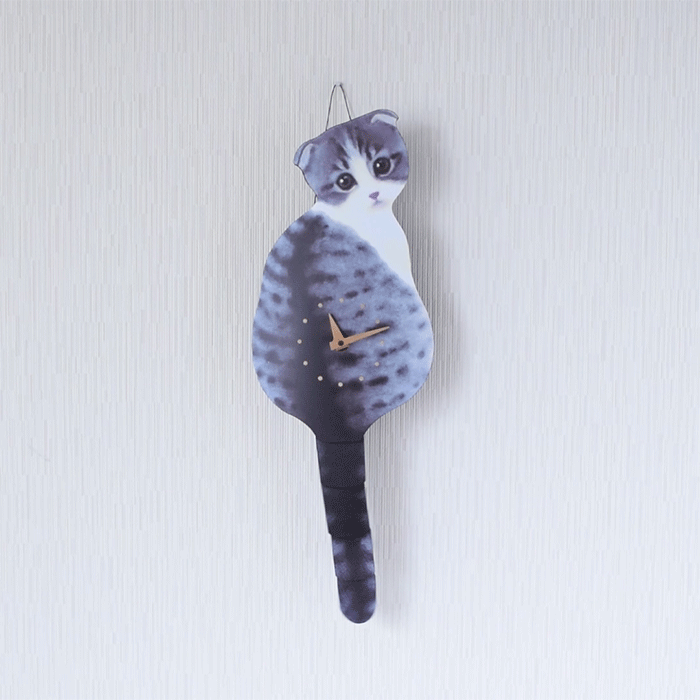 猫のしっぽをふる時計（猫時計） 藤井啓太郎 藤井 啓太郎 猫時計 子猫