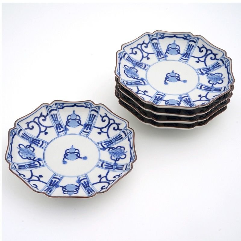 新品 九谷焼 5枚 めいめい皿 九谷焼 銘々皿 5枚セット 錦絵 金襴手 九谷