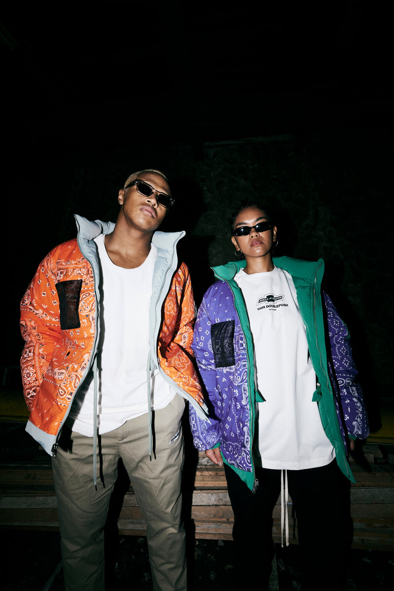 DOUBLE PUSH REVERSIBLE DOWN JACKET MINT GREY – TAIN DOUBLEPUSH