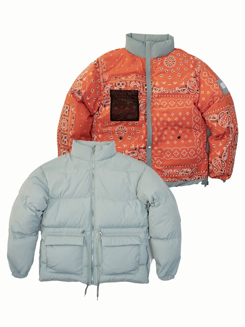 DOUBLE PUSH REVERSIBLE DOWN JACKET MINT GREY – TAIN DOUBLEPUSH