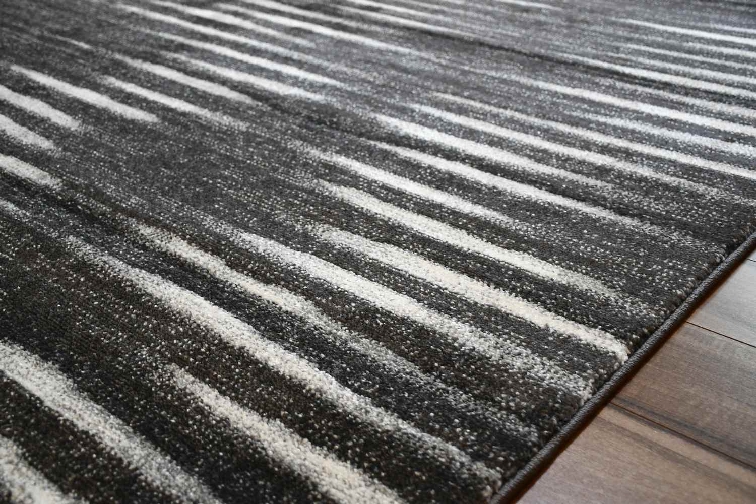 ラグ ブラック 黒 グレー 3畳 160×230 絨毯 カーペット モノトーン