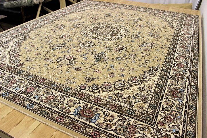 日本製 カーペット 楕円 ラグ おしゃれ 高級モケット織り 絨毯