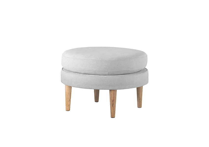 レオソファ ラウンドオットマン IVORY(W60×D60×H42cm)税込￥38,000