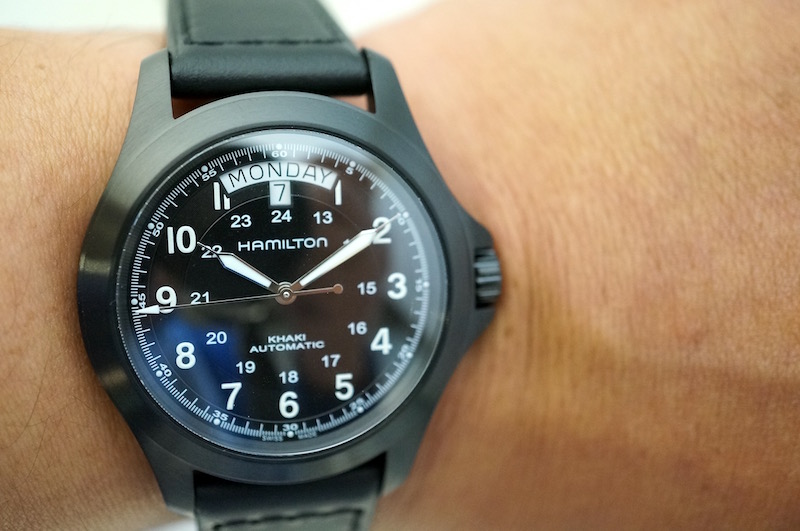 国内正規品ハミルトン カーキキングオートDD BLACK PVD H64465733