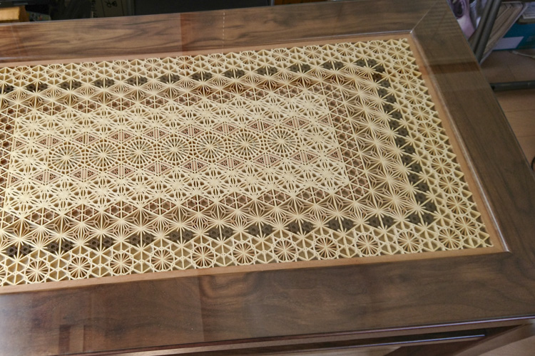 組子テーブル - 木製建具・特注家具製造販売 建仁