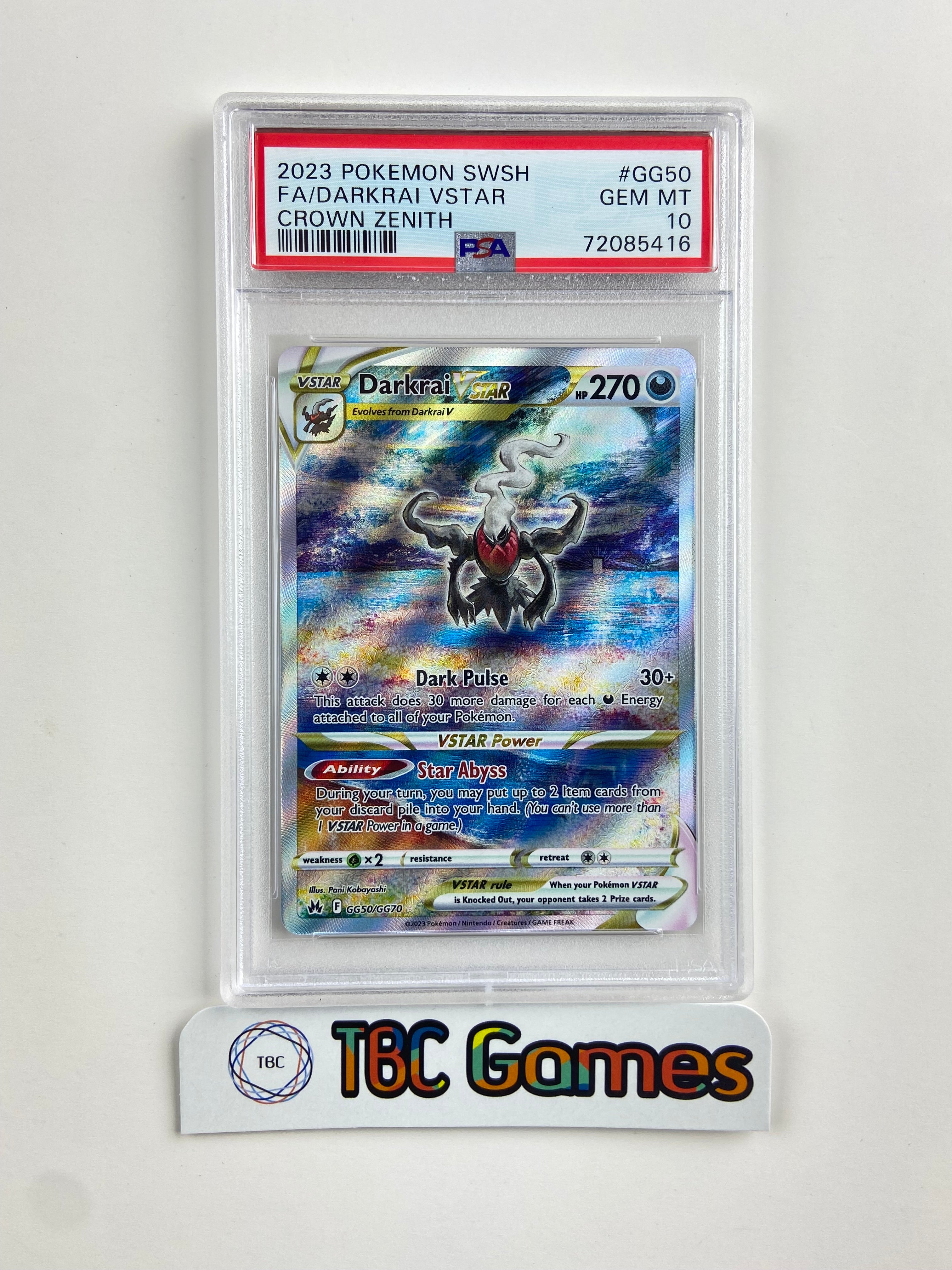Darkrai VSTAR Crown Zenith GG50 PSA 10 – TBC Games