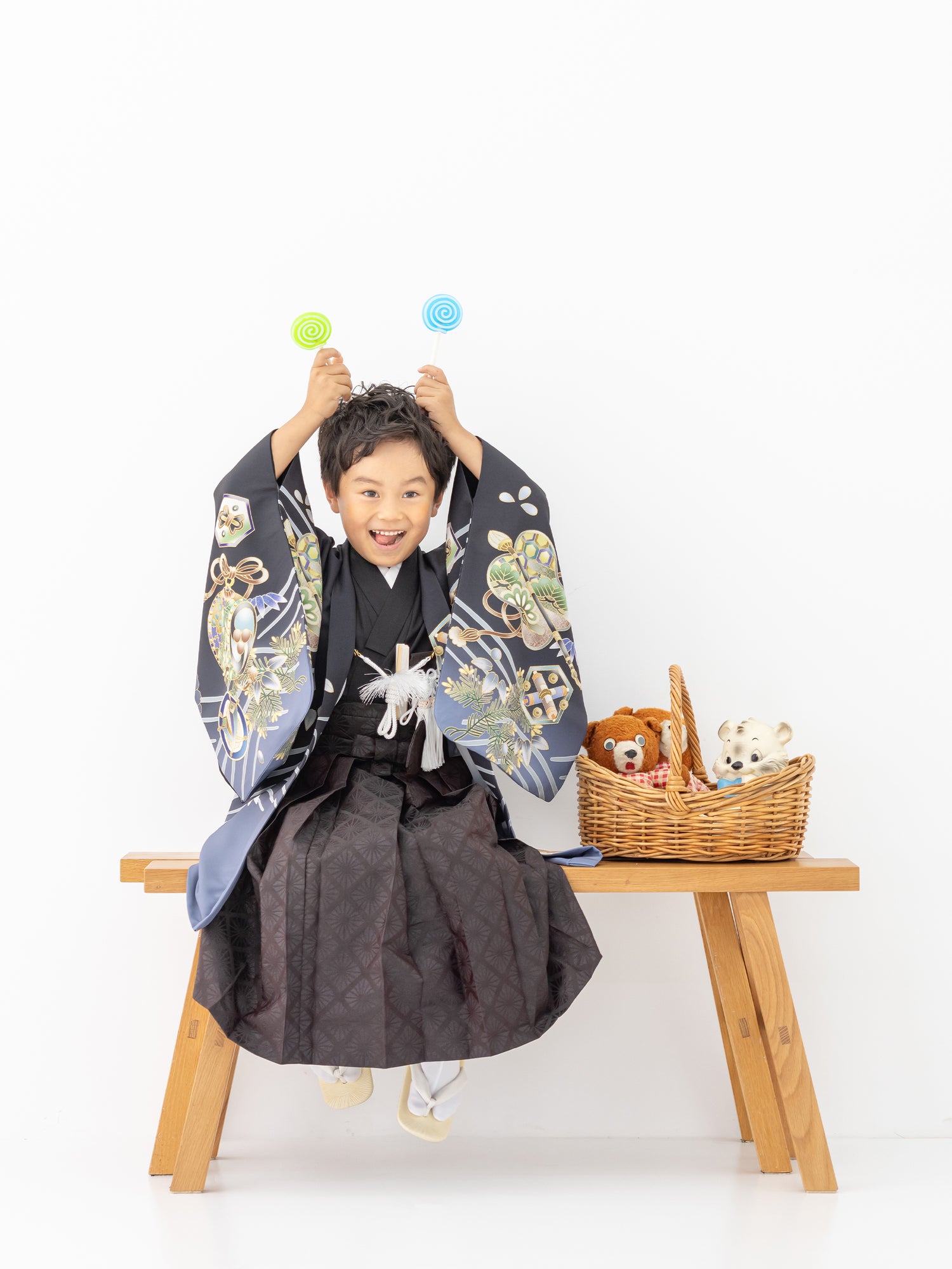 S0513 鷹に波/黒 | 七五三着物レンタル | tententen – tententen(てん