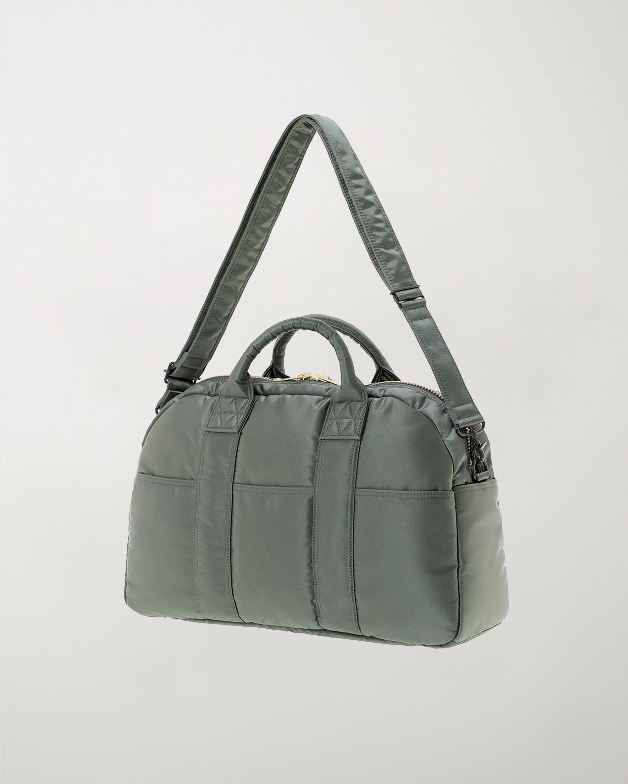 Porter Yoshida – Tanker Madison Boston Bag (M) Sage Green – Tenue