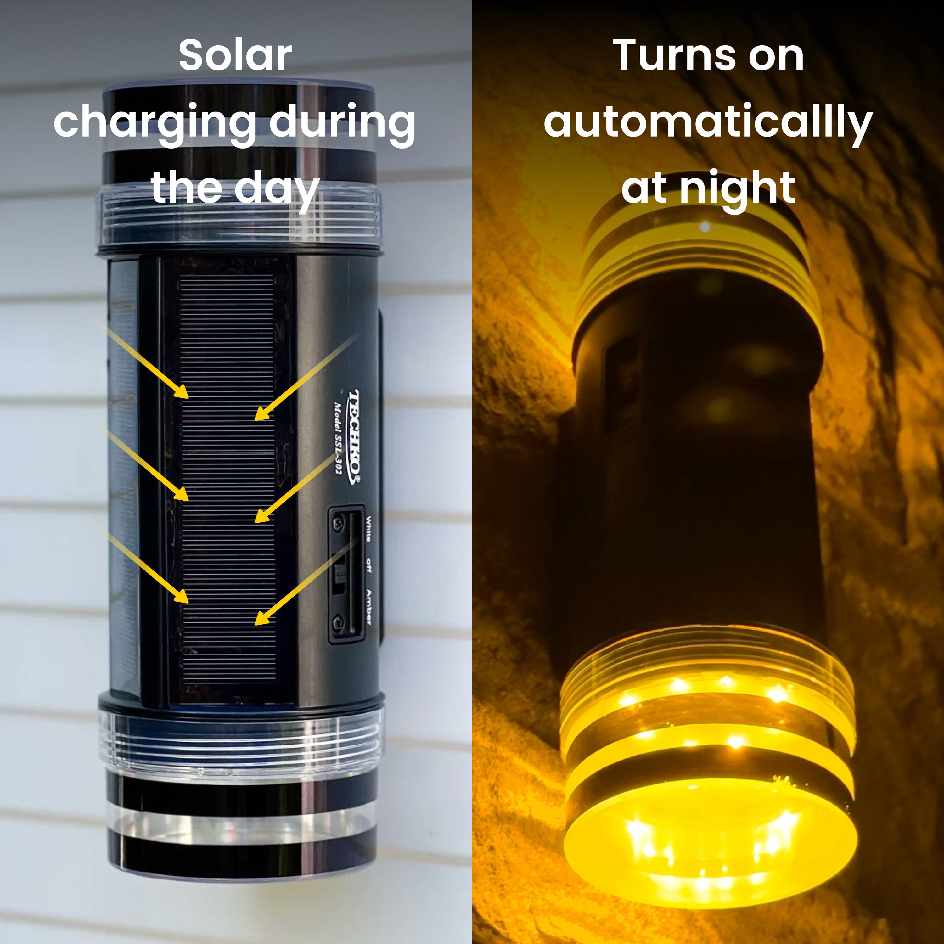 Solar Cylinder Wall Light (Dual Direction) – Techko Group