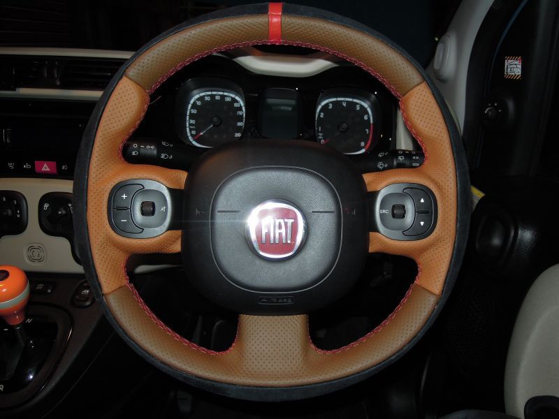 バレルンガ by TEZZO 本革巻き ステアリングシリーズ for フィアット