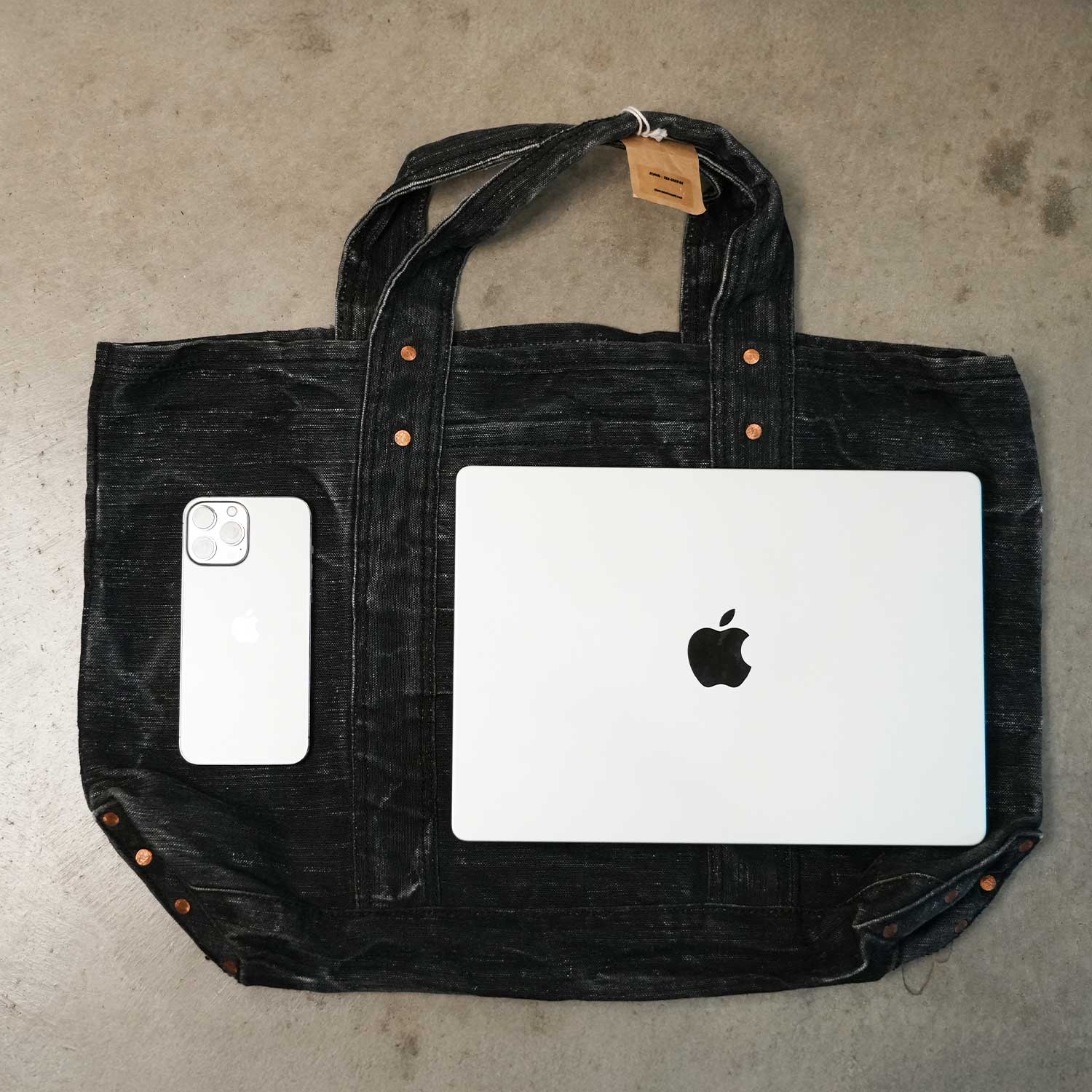 50s CZECH MILITARY BLACK DYED COPPER RIVET TOTE BAG 50s チェコ軍