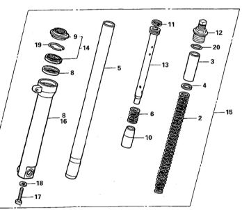 NSR50のフロントフォーク、前期、後期、ミニの違い 径や長さ | ガレージTMS
