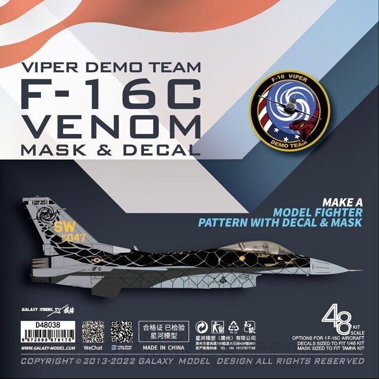 Viper Demo Team F-16C Venom Camouflage mask & decals