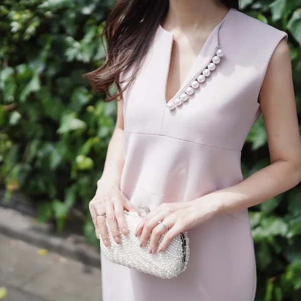 YOKO CHAN（ヨーコチャン） パールドレス（パールピンク/サイズ38