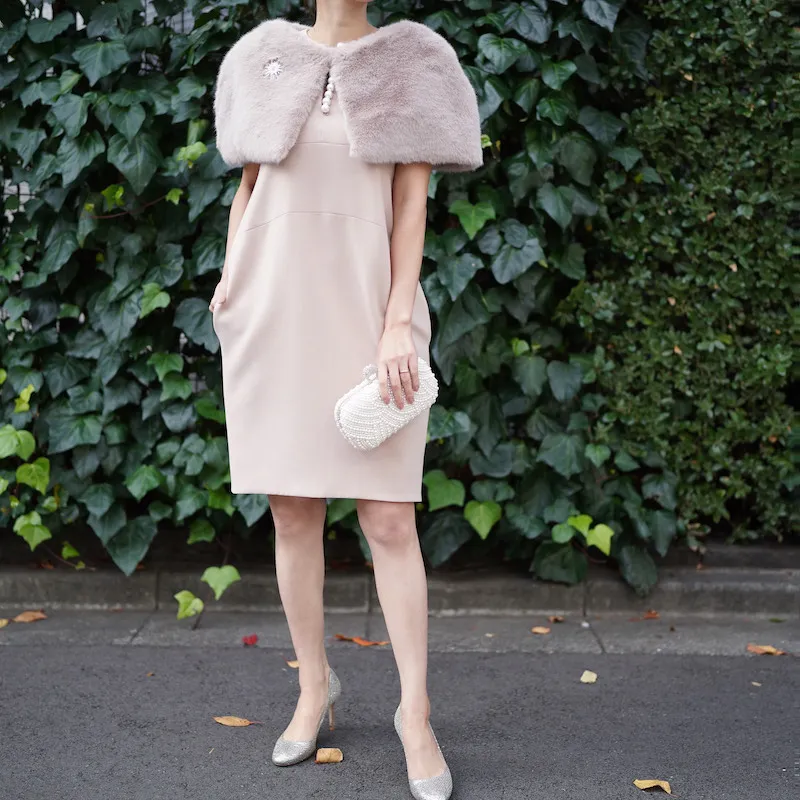 YOKO CHAN（ヨーコチャン） パールドレス（ベージュ/サイズ36