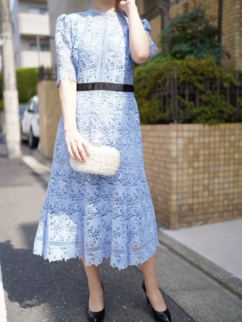 CELFORD（セルフォード） レースワンピース（ブルー/サイズ36