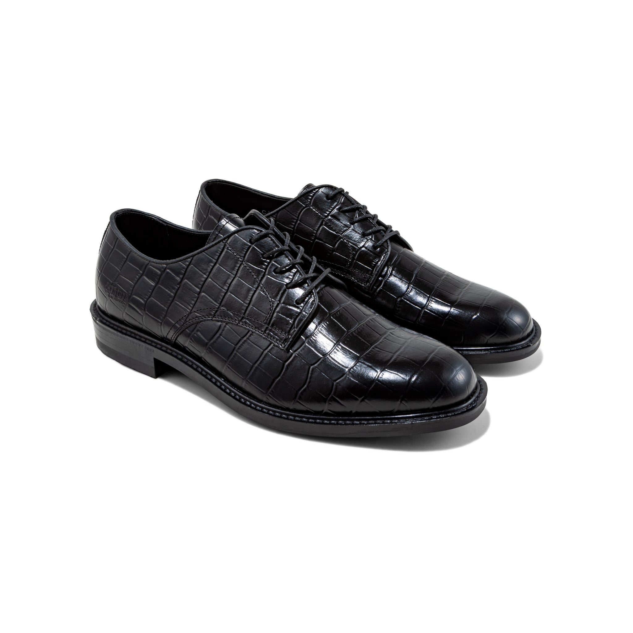 MENS CLASSIC PLAIN TOE / BLACK CROCODILE｜THE KENFORD FINESHOES