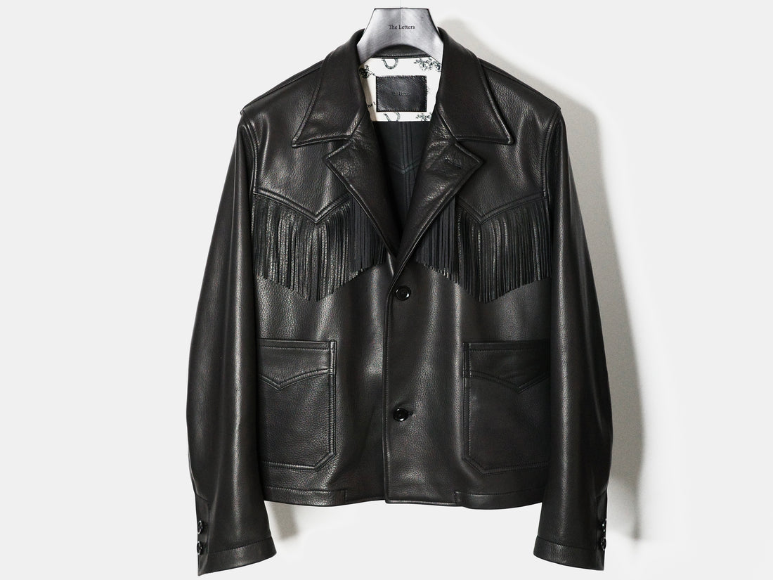 FRINGE LAPELED JACKET -GOAT SKIN- – The Letters