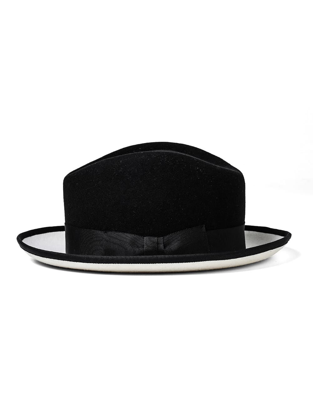 sa.0021AW25-black x white ツートーンノーブルハット The Black-and