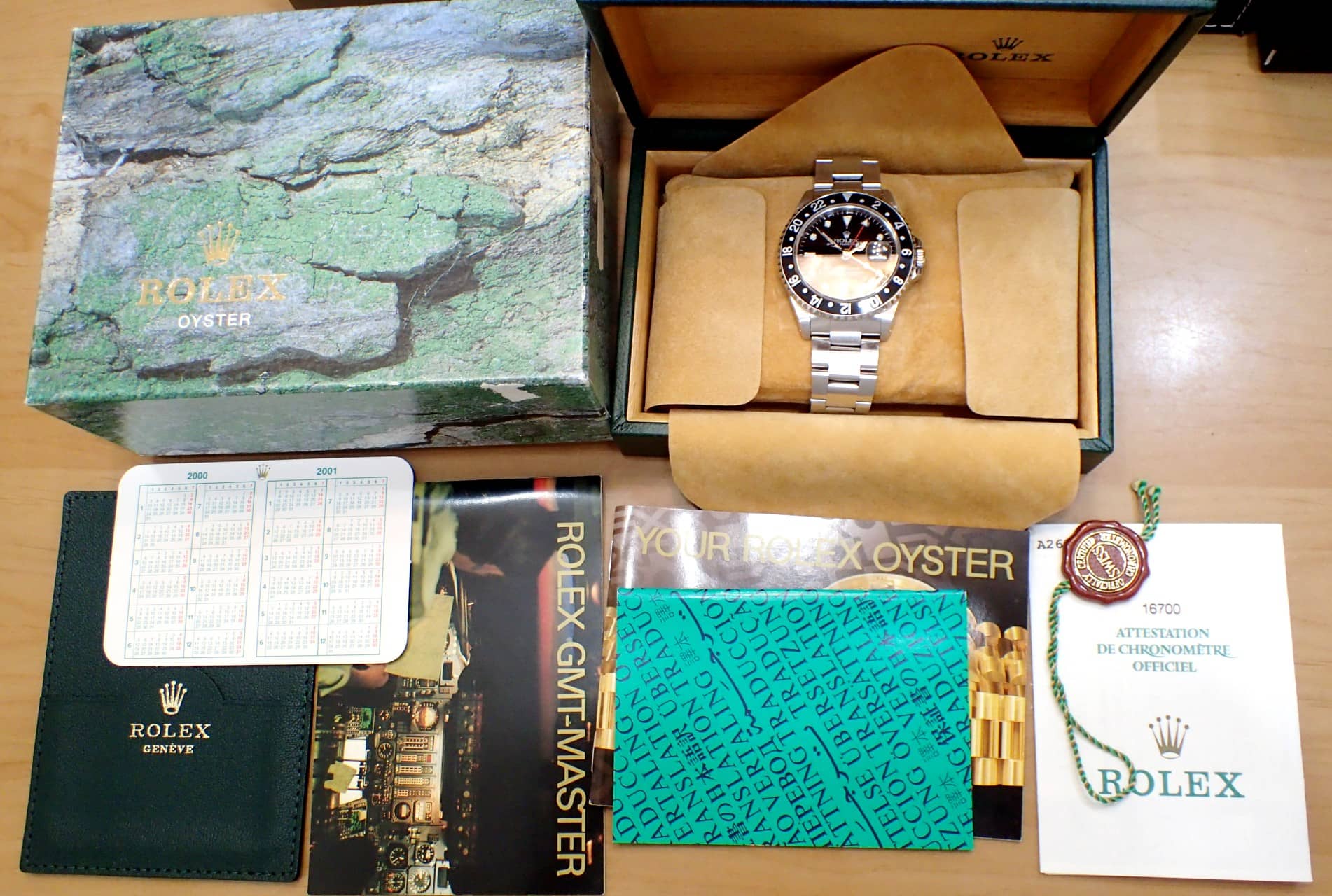 中古品【ROLEX】ロレックス GMTマスター 16700 A番 箱/ギャラ付き