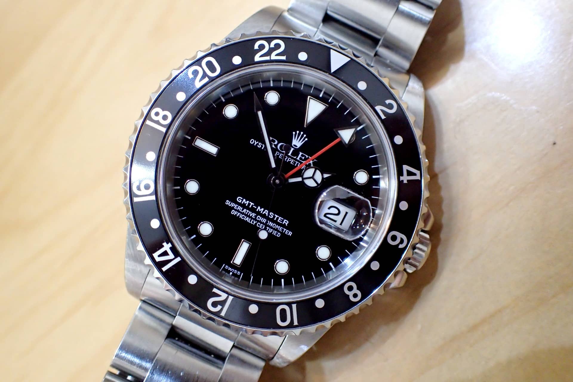 中古品【ROLEX】ロレックス GMTマスター 16700 A番 箱/ギャラ付き