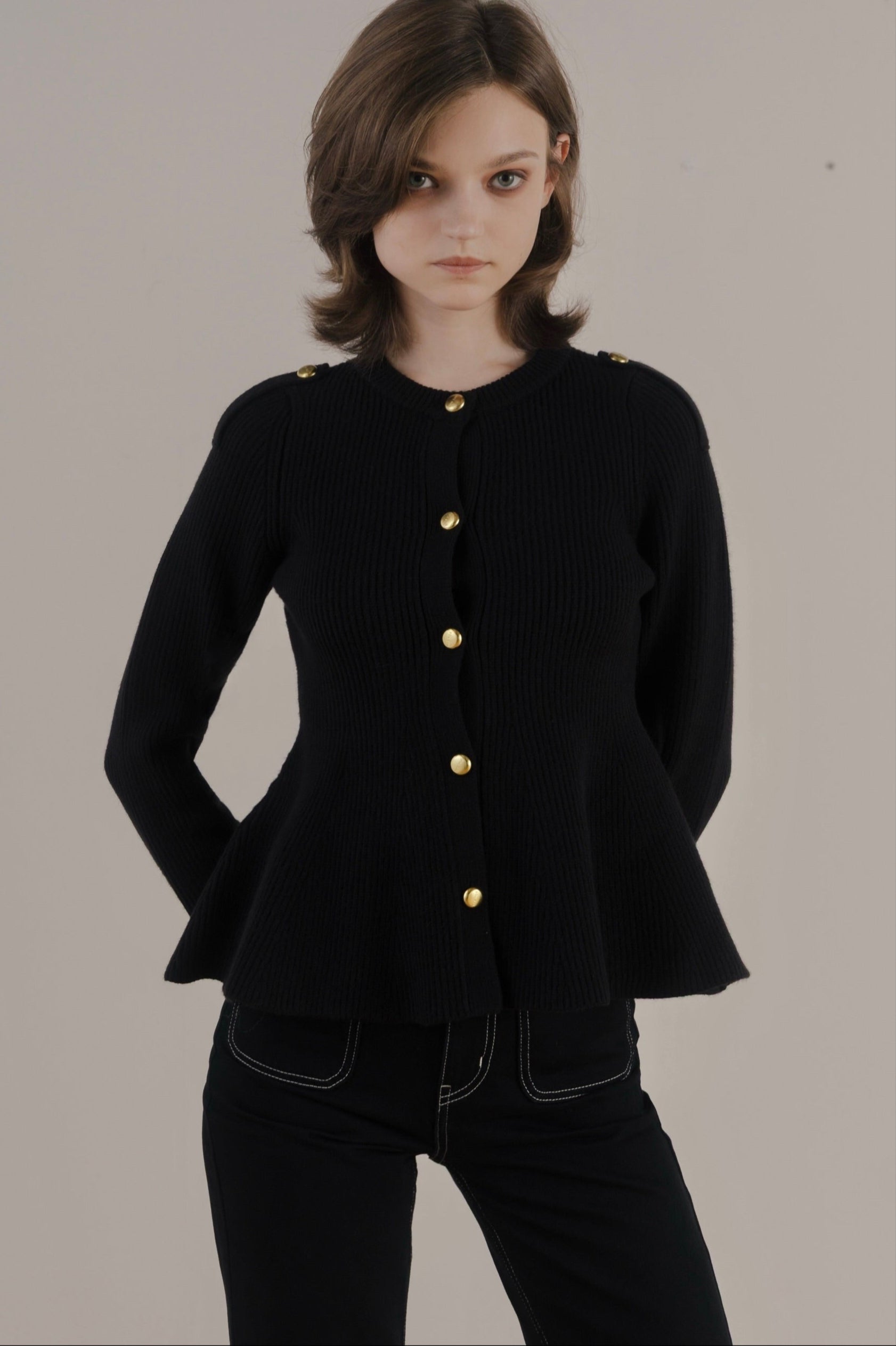 Rosen Peplum Cardigan – THE TOÉ