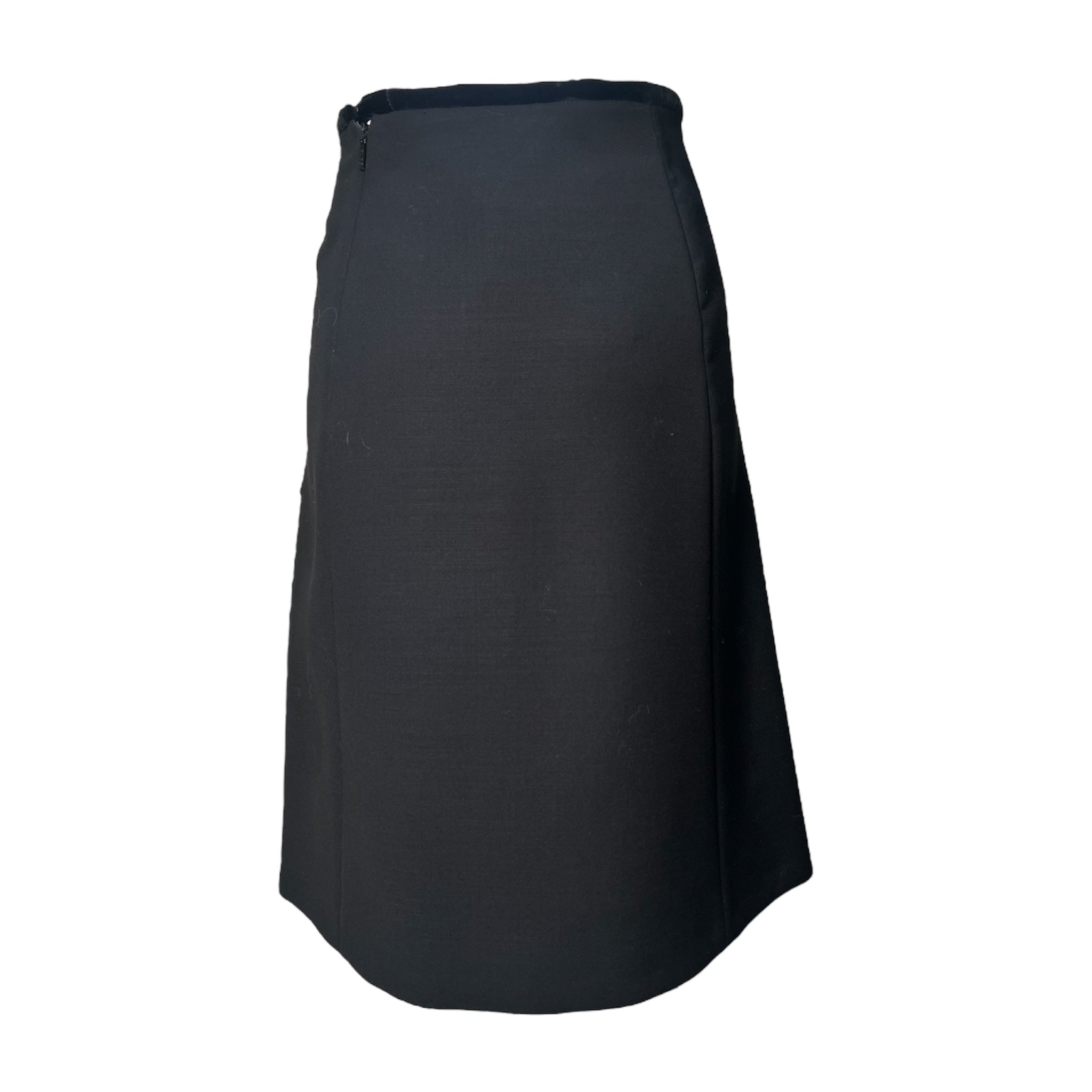Tom Ford for Gucci F/W 2000 Black Wool Skirt with Velvet Pockets