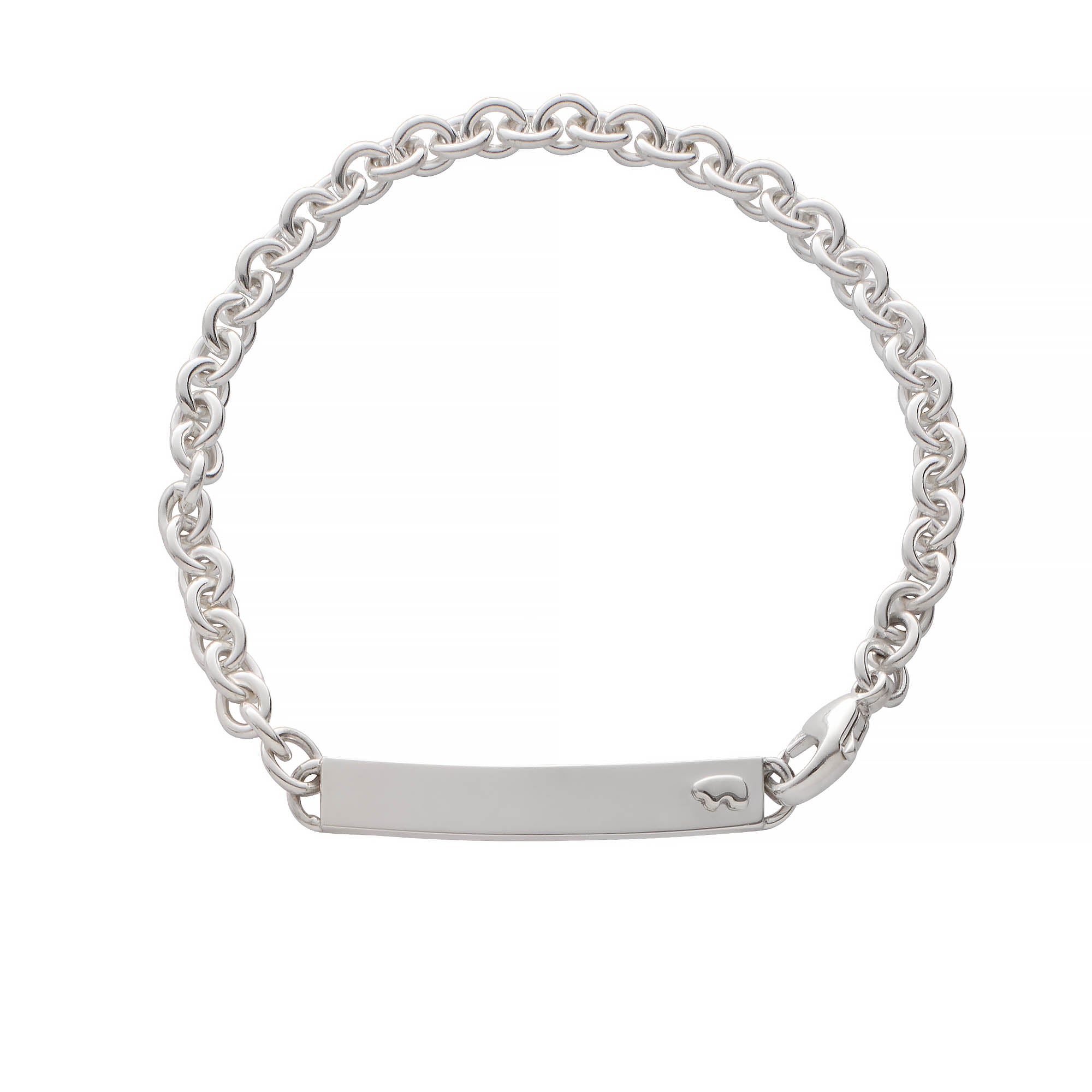 Sterling Silver Thin ID Plate Bracelet – The Golden Bear