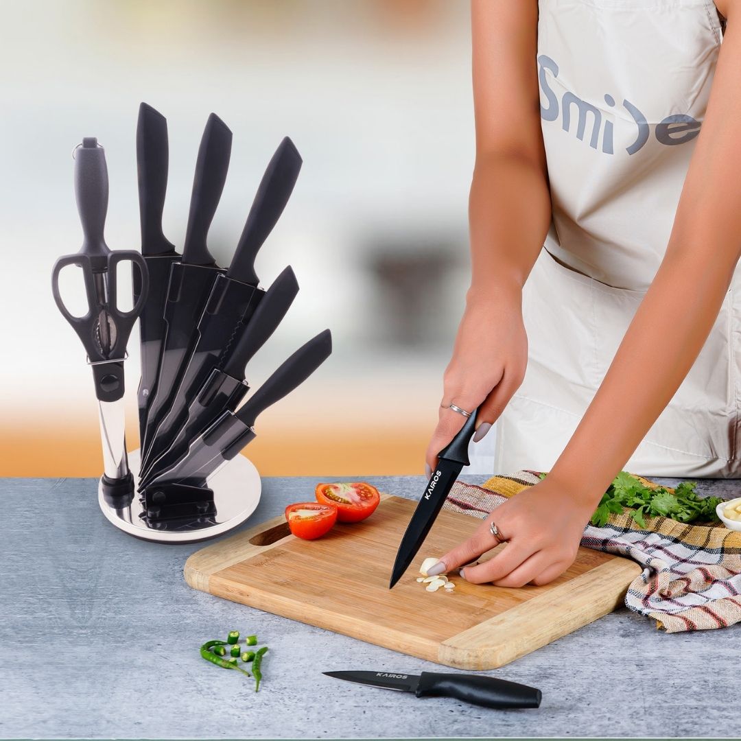 Kitchen Knife Set of 7 Pcs with Rotating Stand – Kairos International