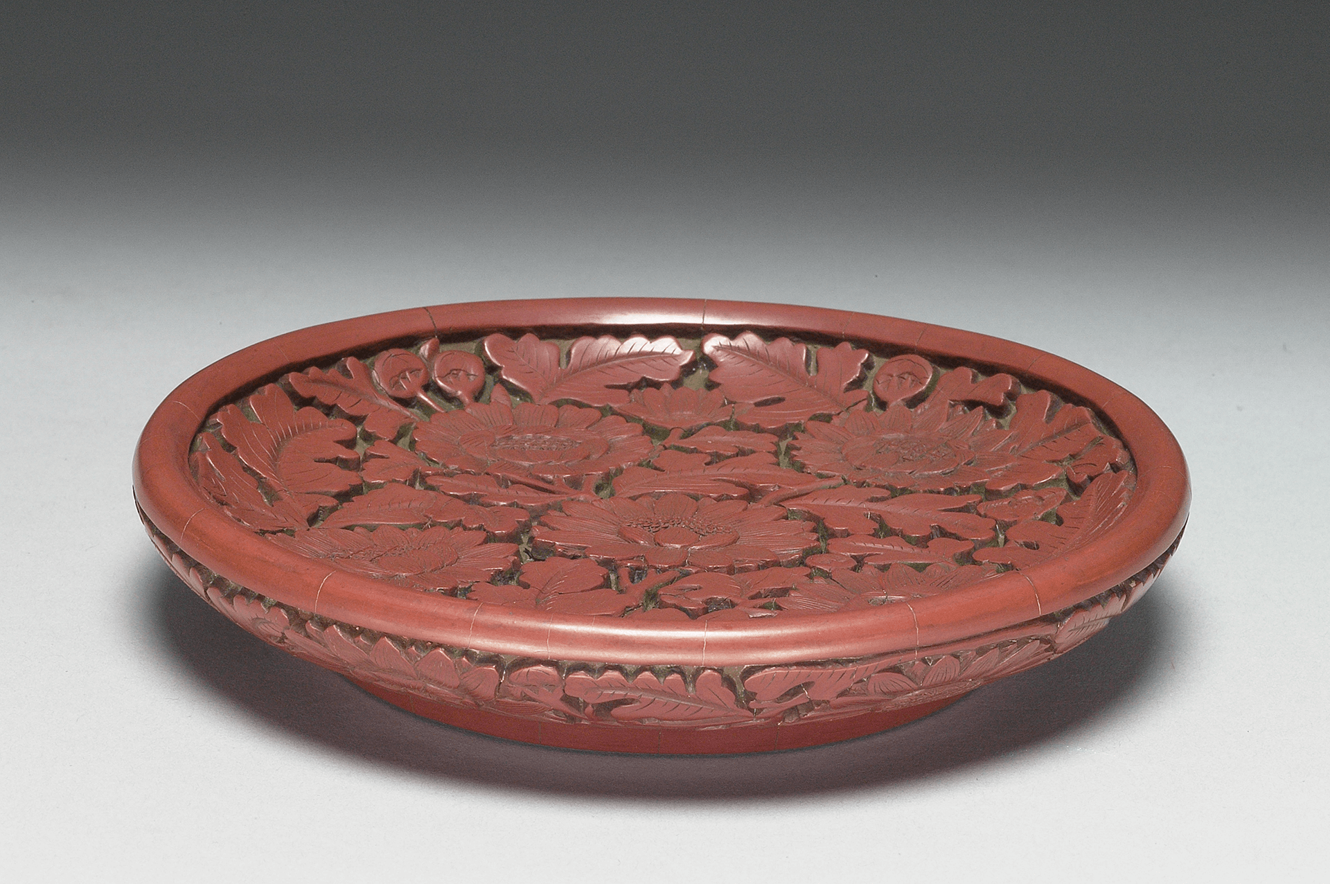 国立故宮博物院 3D文物鑑賞-3D文物-明 剔紅菊花円盤