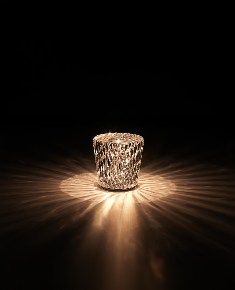 Ambientec Xtal Becrux クリスタル ガラス コードレス テーブル ランプ