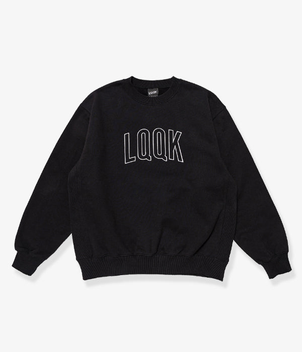 LQQK Studio/PINTUCK CREWNECK (BLACK)