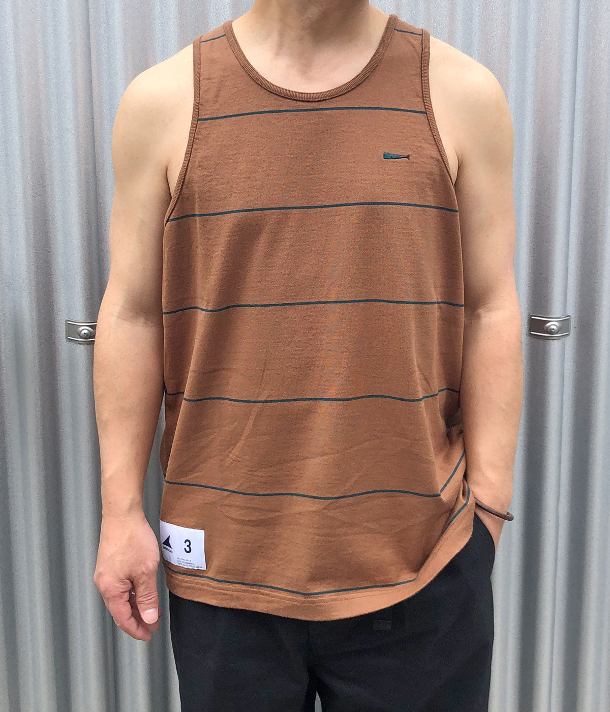DESCENDANT/CACHALOT STRIPE TANK TOP (BROWN)