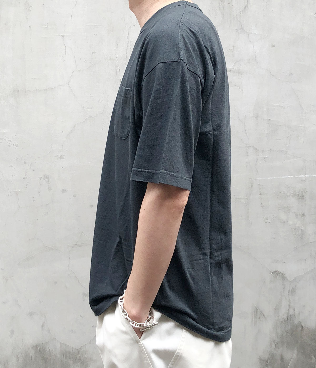 visvim/JUMBO TEE S/S DMGD (BLACK)
